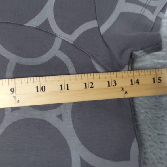 H&M Womens Dress A Line Gray Geometric Mini Jewel Neck Short‎ Sleeve Retro 4 - Picture 3 of 6